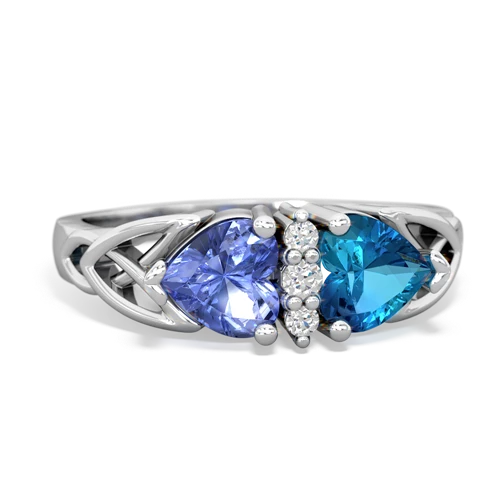 tanzanite-london topaz celtic ring