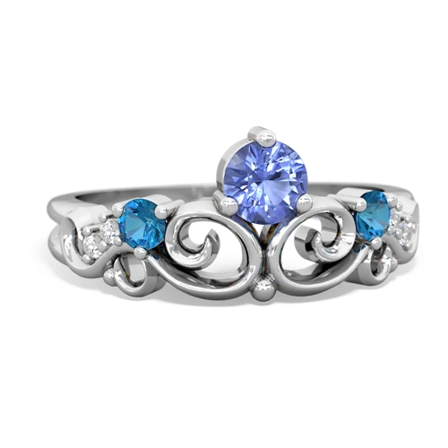 tanzanite-london topaz crown keepsake ring