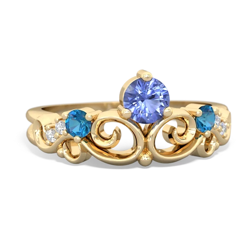 tanzanite-london topaz crown keepsake ring