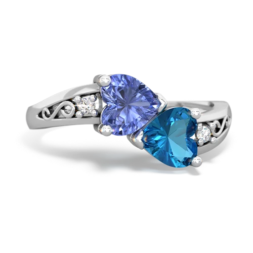 tanzanite-london topaz filligree ring