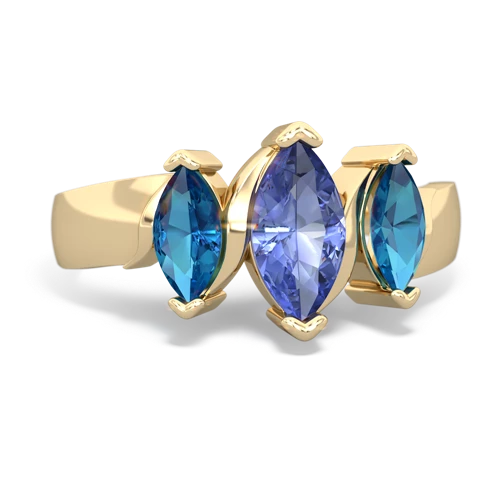 tanzanite-london topaz keepsake ring