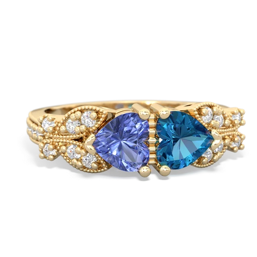 tanzanite-london topaz keepsake butterfly ring