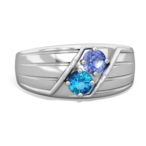 tanzanite-london topaz mens ring