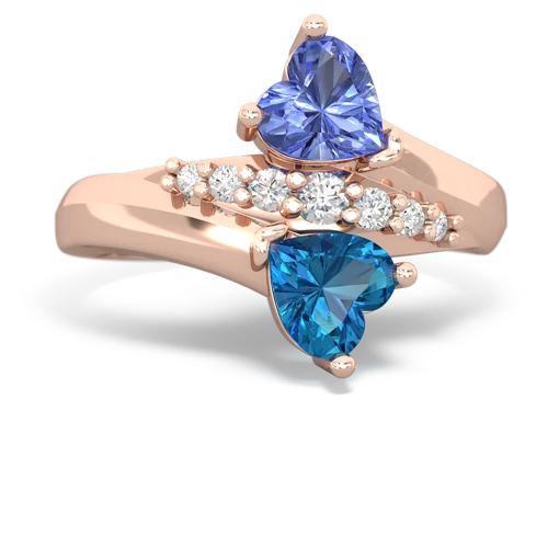 tanzanite-london topaz modern ring