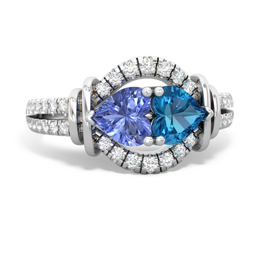 tanzanite-london topaz pave keepsake ring