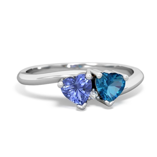 tanzanite-london topaz sweethearts promise ring