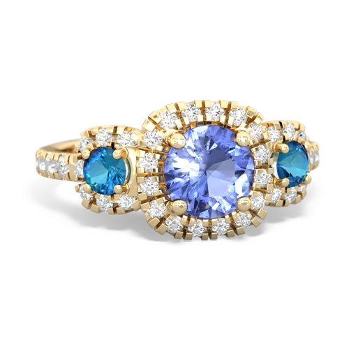 tanzanite-london topaz three stone regal ring