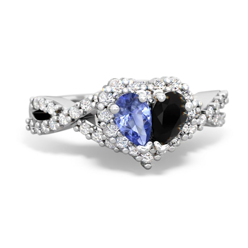 tanzanite-onyx engagement ring