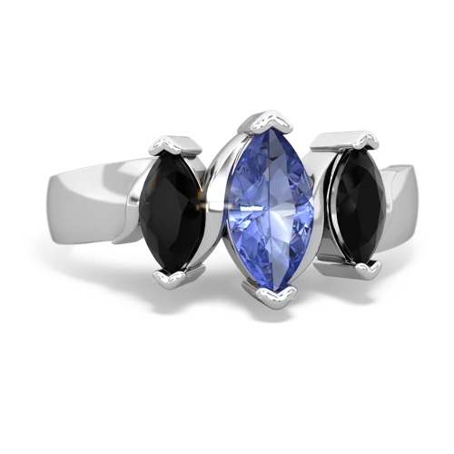 tanzanite-onyx keepsake ring