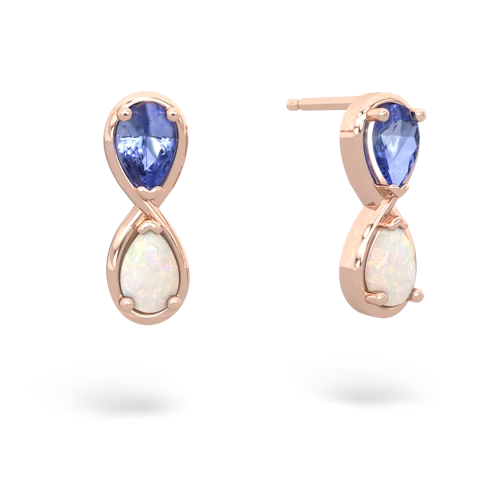 tanzanite-opal infinity earrings