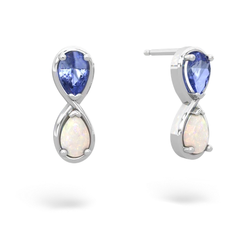 tanzanite-opal infinity earrings