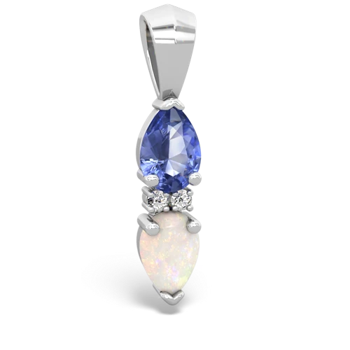 tanzanite-opal bowtie pendant