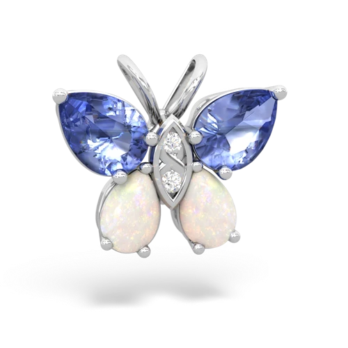 tanzanite-opal butterfly pendant