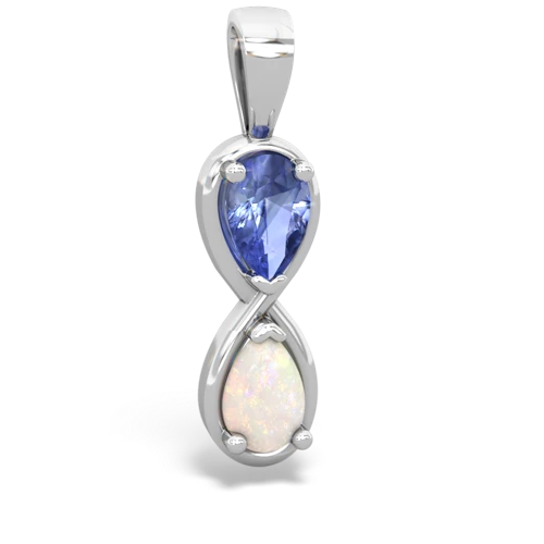 Tanzanite Genuine Tanzanite with Genuine Opal Infinity pendant Pendant
