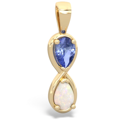 tanzanite-opal infinity pendant