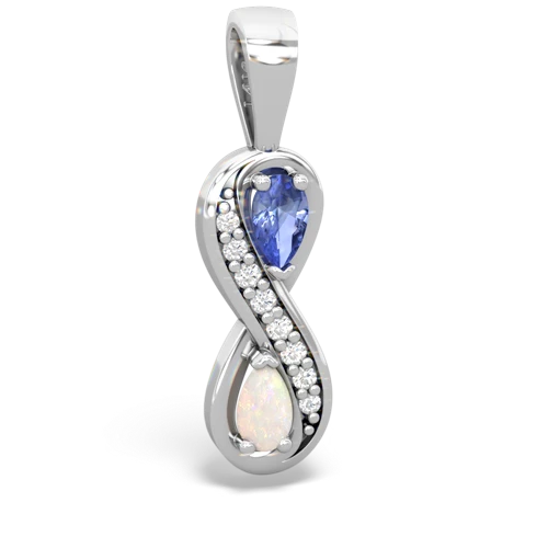 Tanzanite Genuine Tanzanite with Genuine Opal Keepsake Infinity pendant Pendant