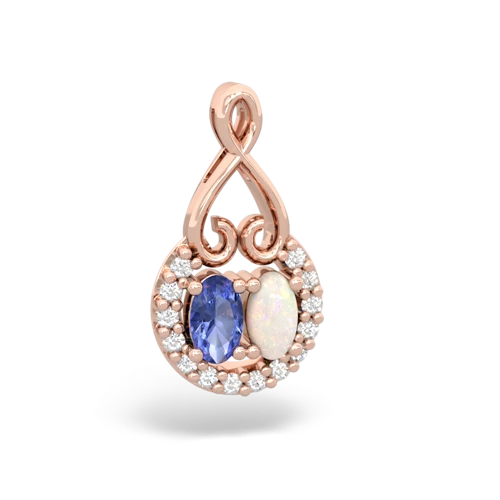 tanzanite-opal love nest pendant