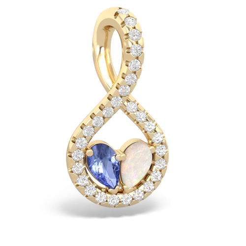 tanzanite-opal pave twist pendant