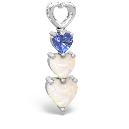 Tanzanite Genuine Tanzanite with Genuine Opal and  Past Present Future pendant Pendant
