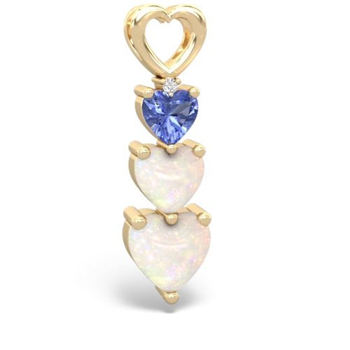 tanzanite-opal three stone pendant