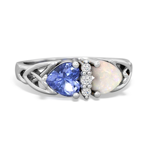 tanzanite-opal celtic ring