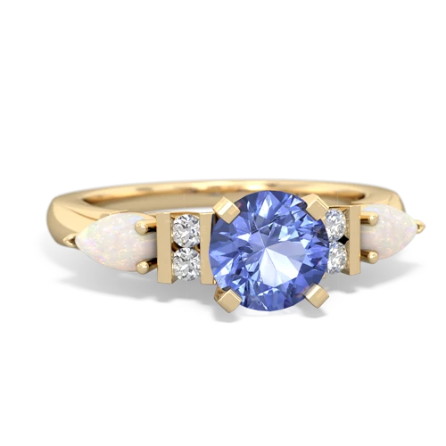 tanzanite-opal engagement ring
