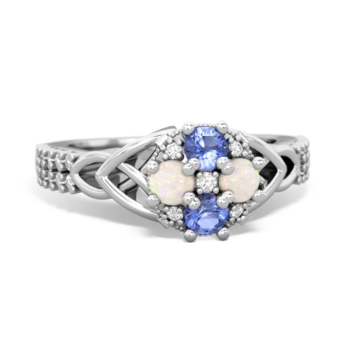 tanzanite-opal engagement ring