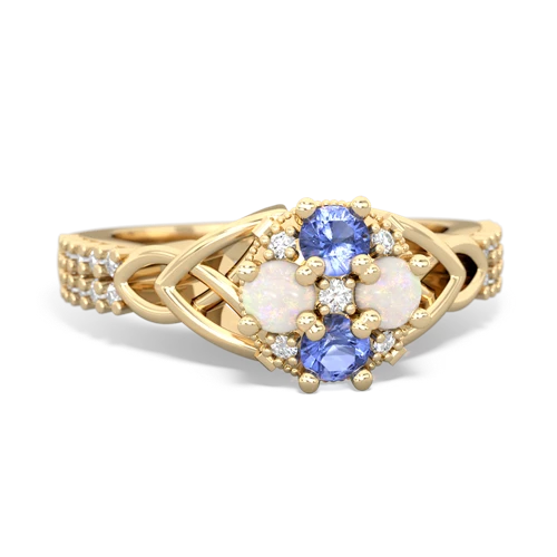 tanzanite-opal engagement ring