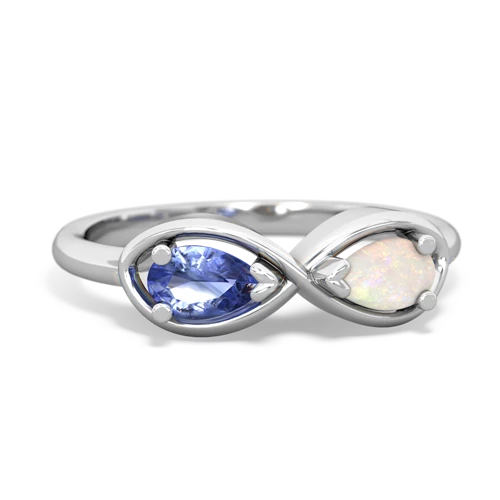 Tanzanite Genuine Tanzanite with Genuine Opal Infinity ring Ring