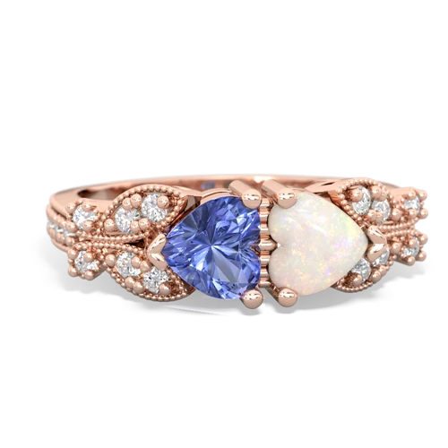 tanzanite-opal keepsake butterfly ring