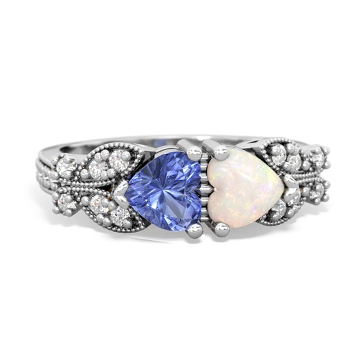 tanzanite-opal keepsake butterfly ring