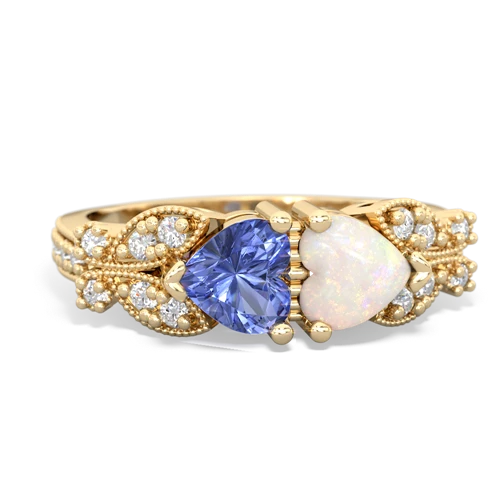 tanzanite-opal keepsake butterfly ring