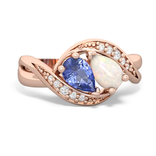 tanzanite-opal keepsake curls ring
