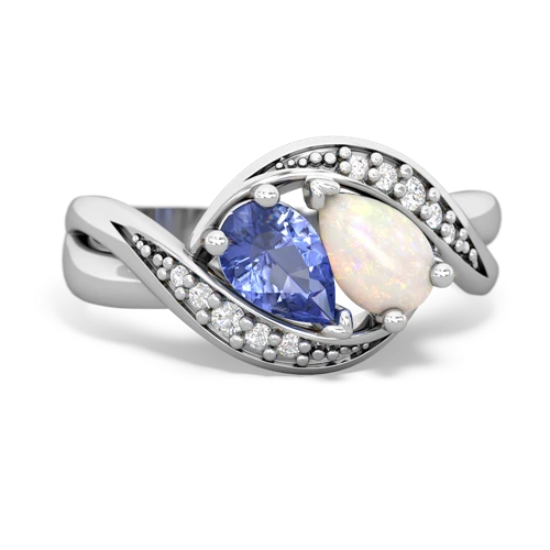 tanzanite-opal keepsake curls ring