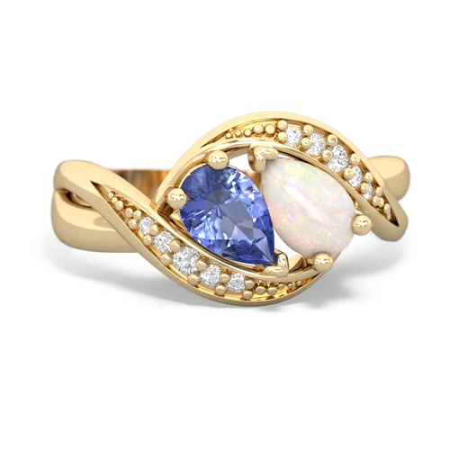 tanzanite-opal keepsake curls ring