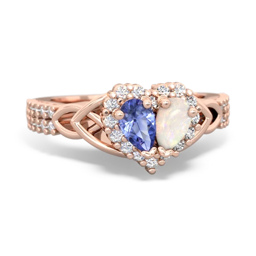 tanzanite-opal keepsake engagement ring