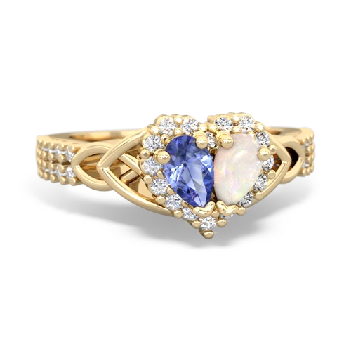 tanzanite-opal keepsake engagement ring