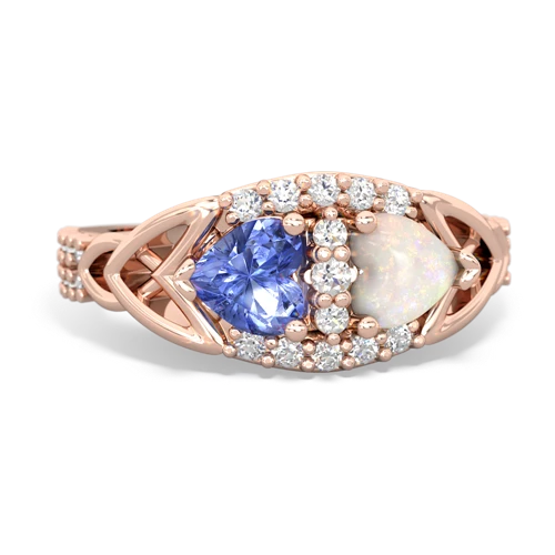 tanzanite-opal keepsake engagement ring