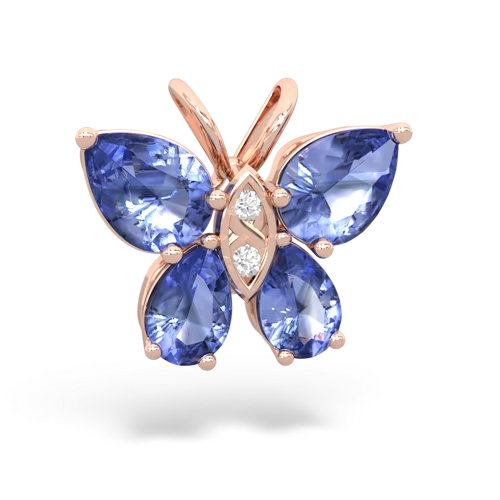 tanzanite butterfly pendant