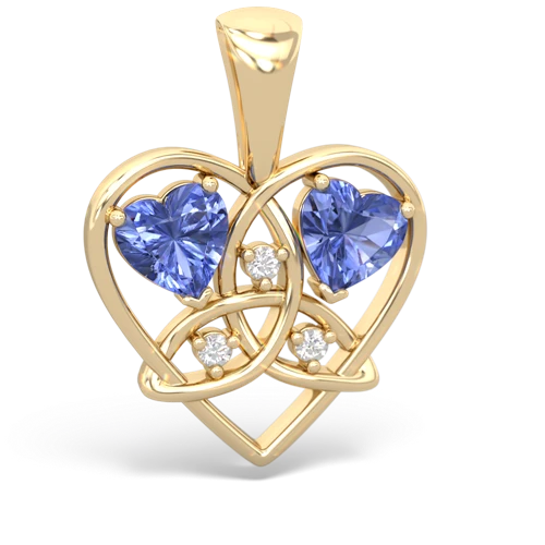 tanzanite celtic heart pendant