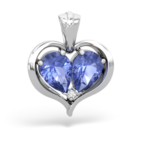 tanzanite half heart whole pendant