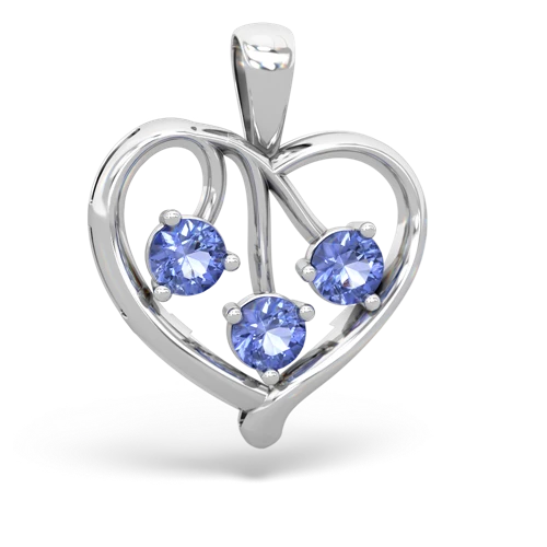 tanzanite love heart pendant