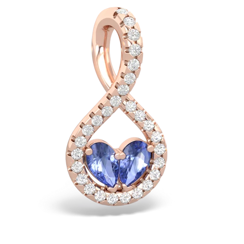 tanzanite pave twist pendant