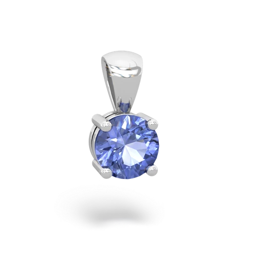 tanzanite round basic pendant