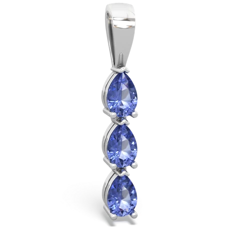 tanzanite three stone pendant