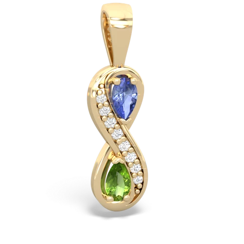 tanzanite-peridot keepsake infinity pendant