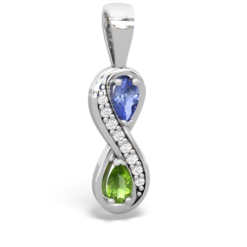 tanzanite-peridot keepsake infinity pendant