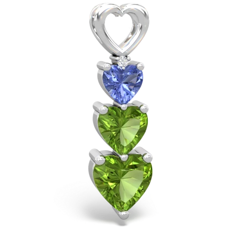 Tanzanite Genuine Tanzanite with Genuine Peridot and  Past Present Future pendant Pendant
