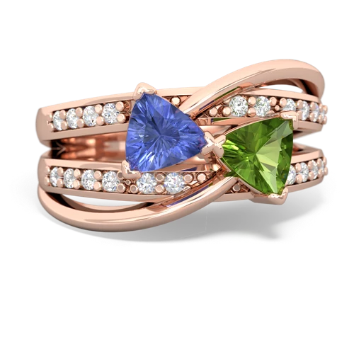 tanzanite-peridot couture ring