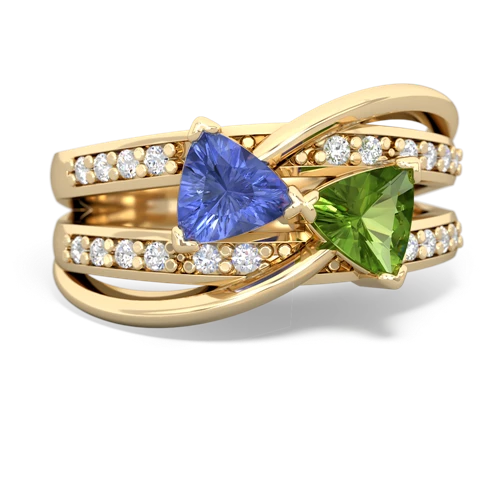 tanzanite-peridot couture ring